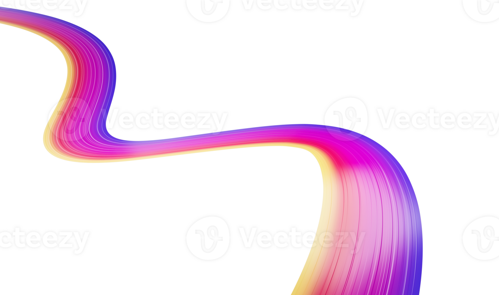 3d Wavy Shiny Social Media Ribbon Flag 3d Illustration png