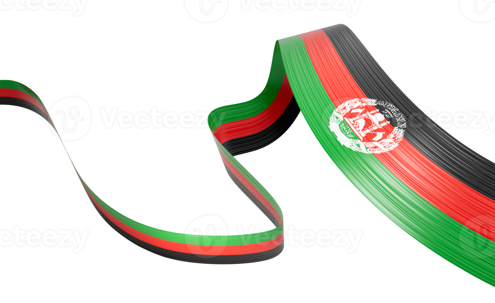3d Flag Of Afghanistan 3d Shiny Waving Ribbon Flag 3d Illustration png