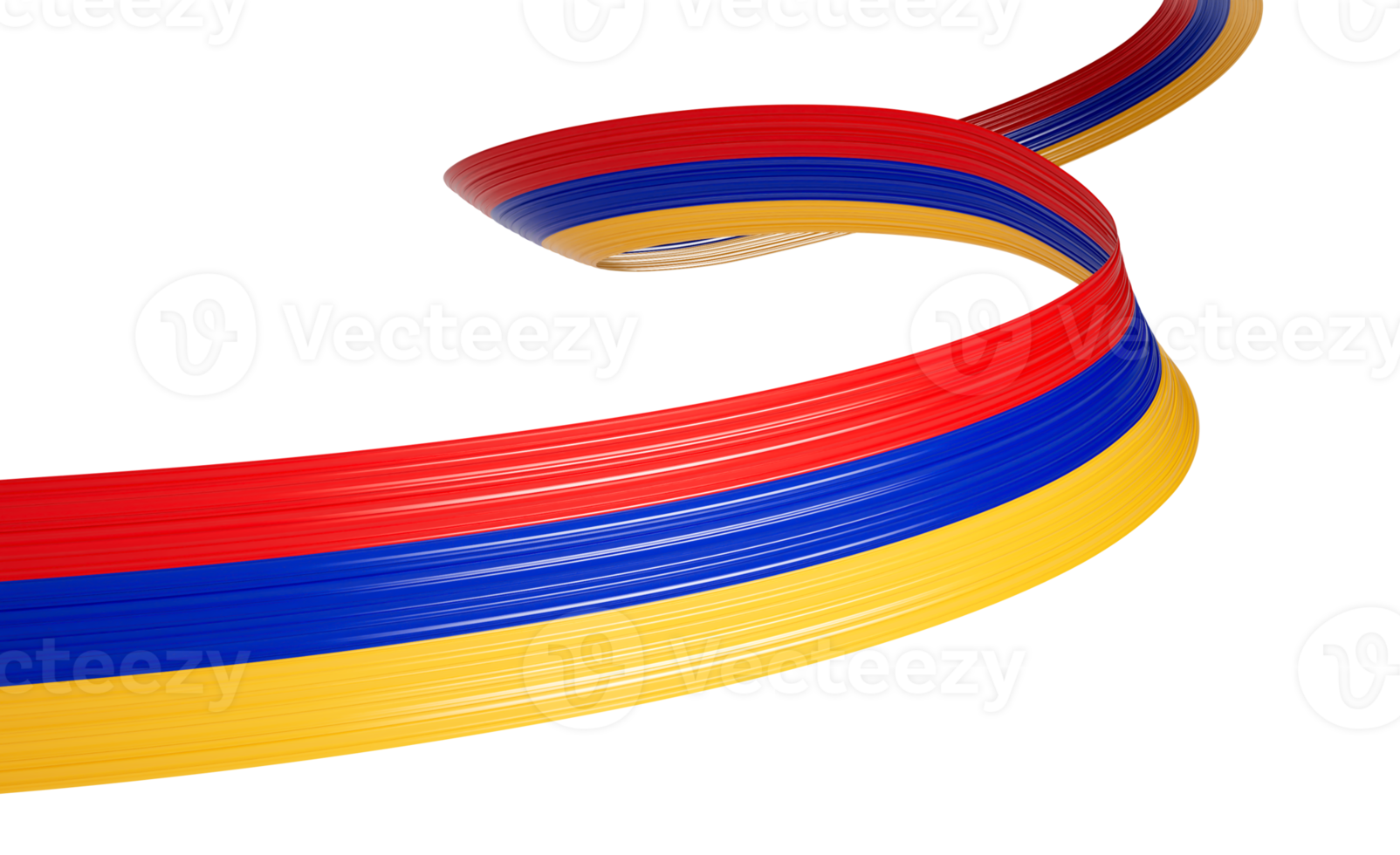 3d Flag Of Armenia 3d Wavy Shiny Armenia Ribbon 3d Illustration png