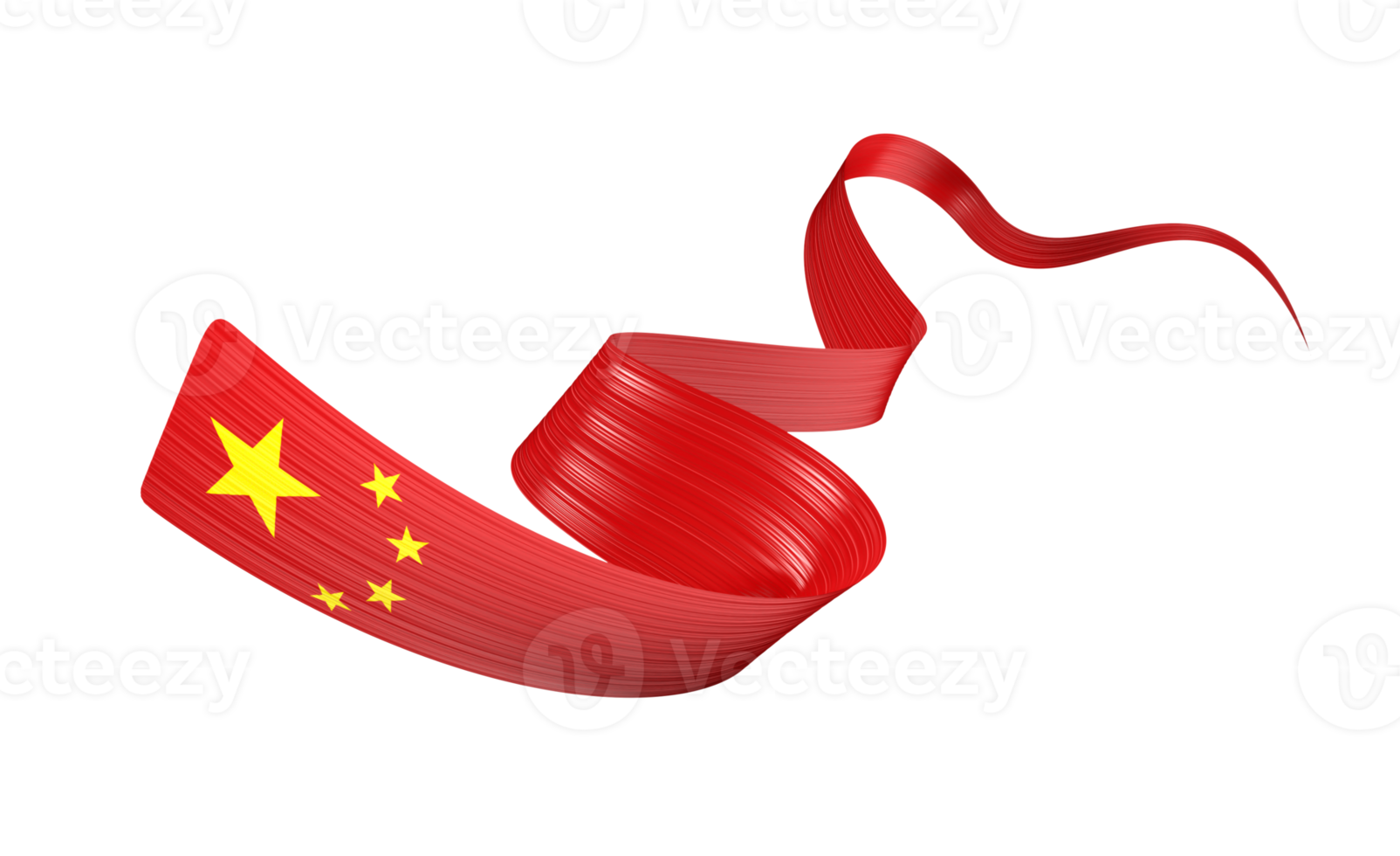 3d Flag Of China 3d Shiny Waving China Ribbon Flag 3d Illustration png