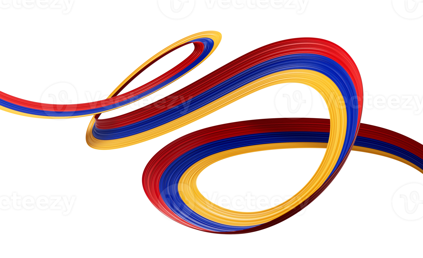 3d Flag Of Armenia 3d Wavy Shiny Armenia Ribbon 3d Illustration png
