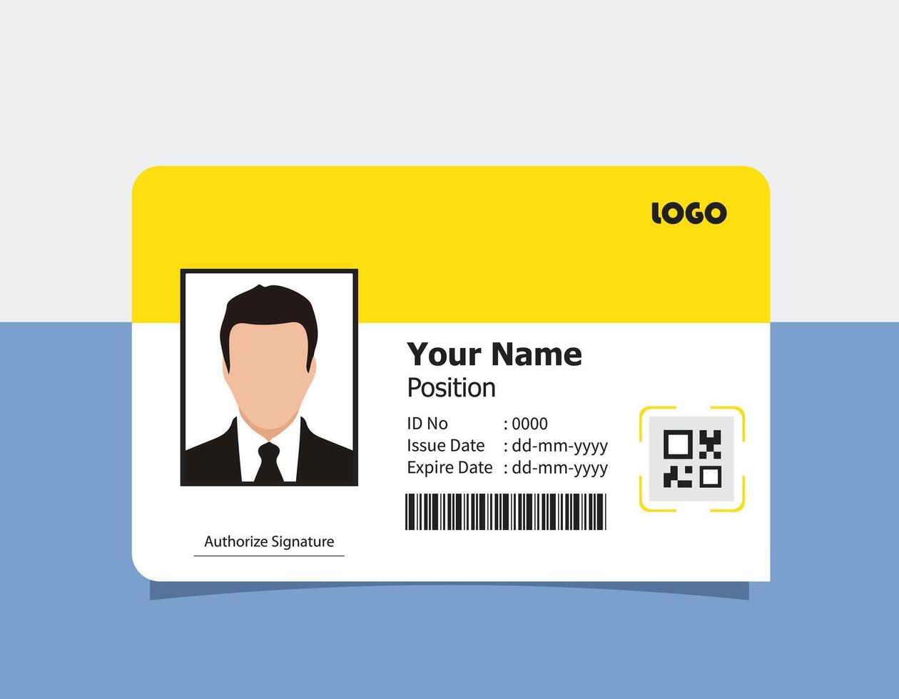 Customizable ID Card Templates for Companies vector