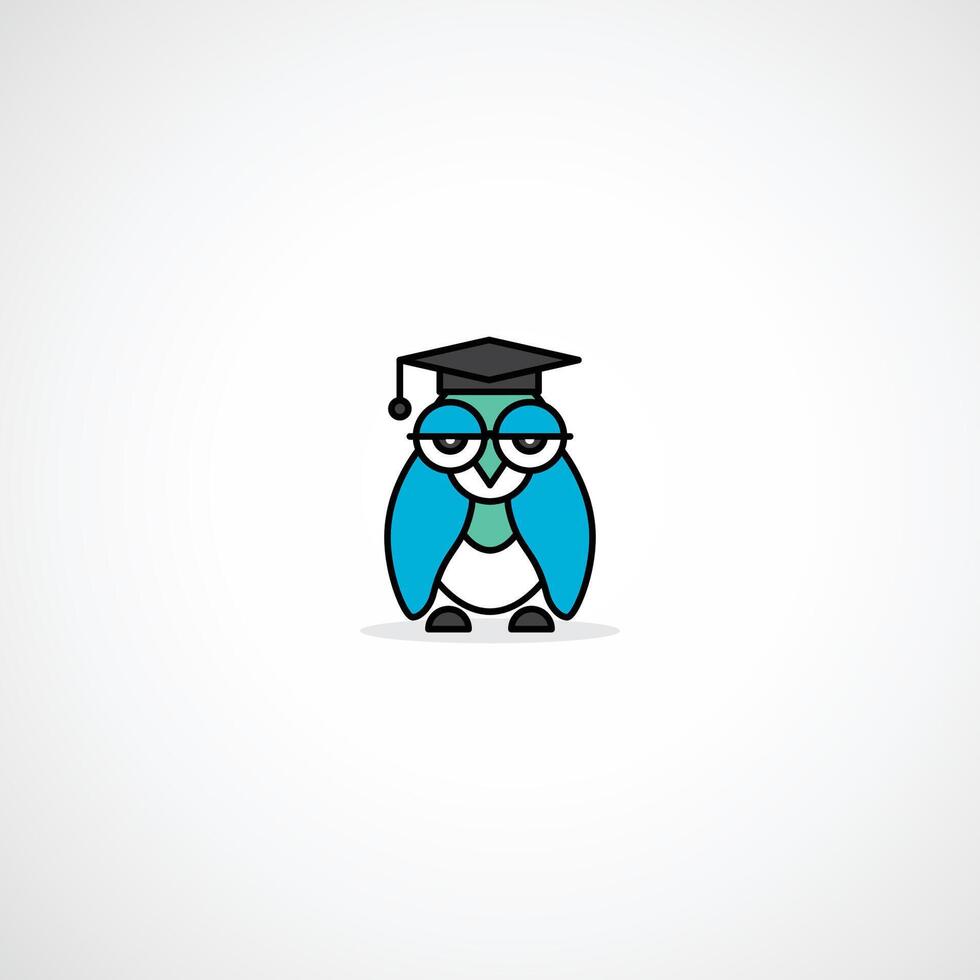 Creative owl academy school design vector