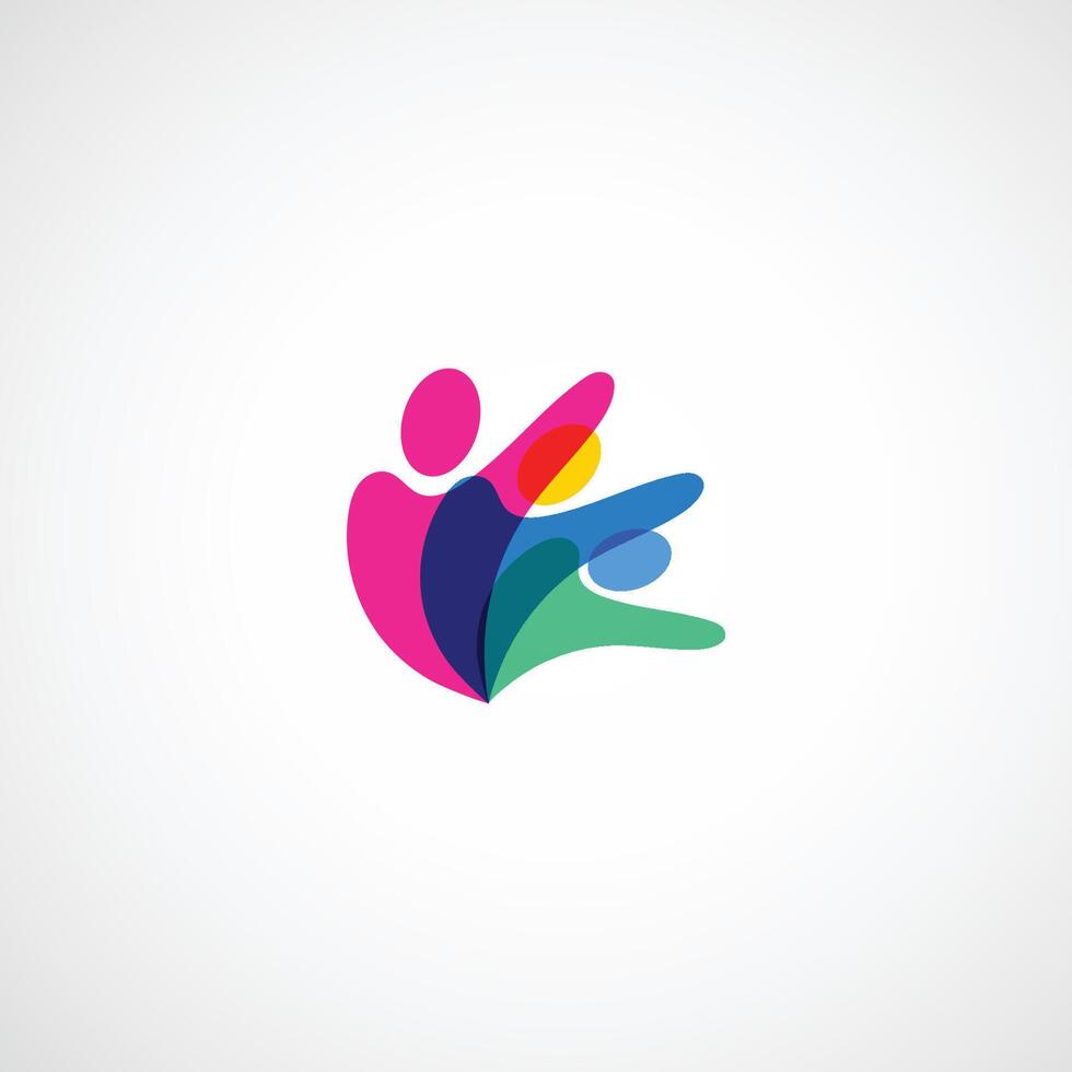 Creative leaf people design on white background vector