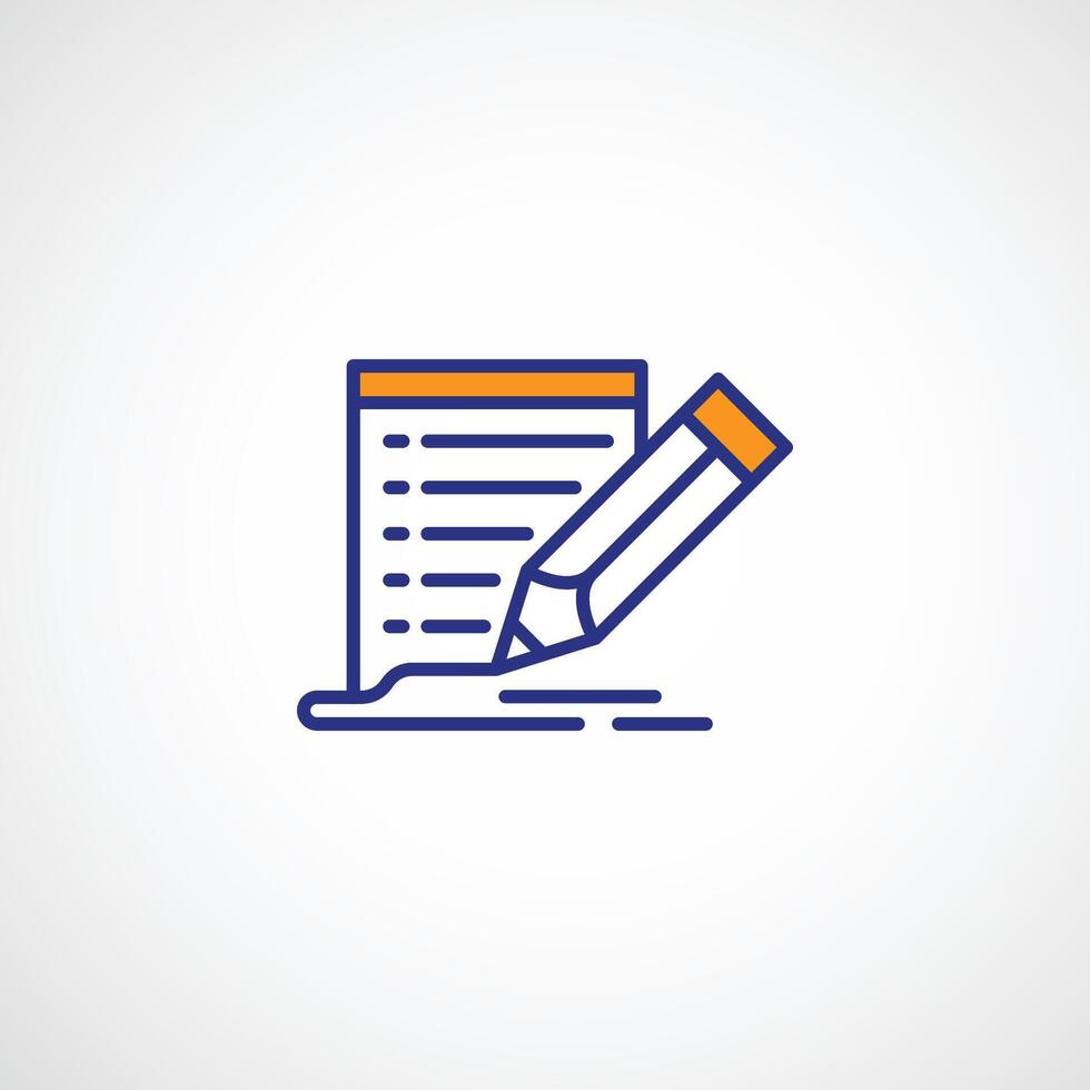 written document icon or logo design isolated sign symbol illustration - high quality line style icon suitable for designers, web developers, displays and websites vector