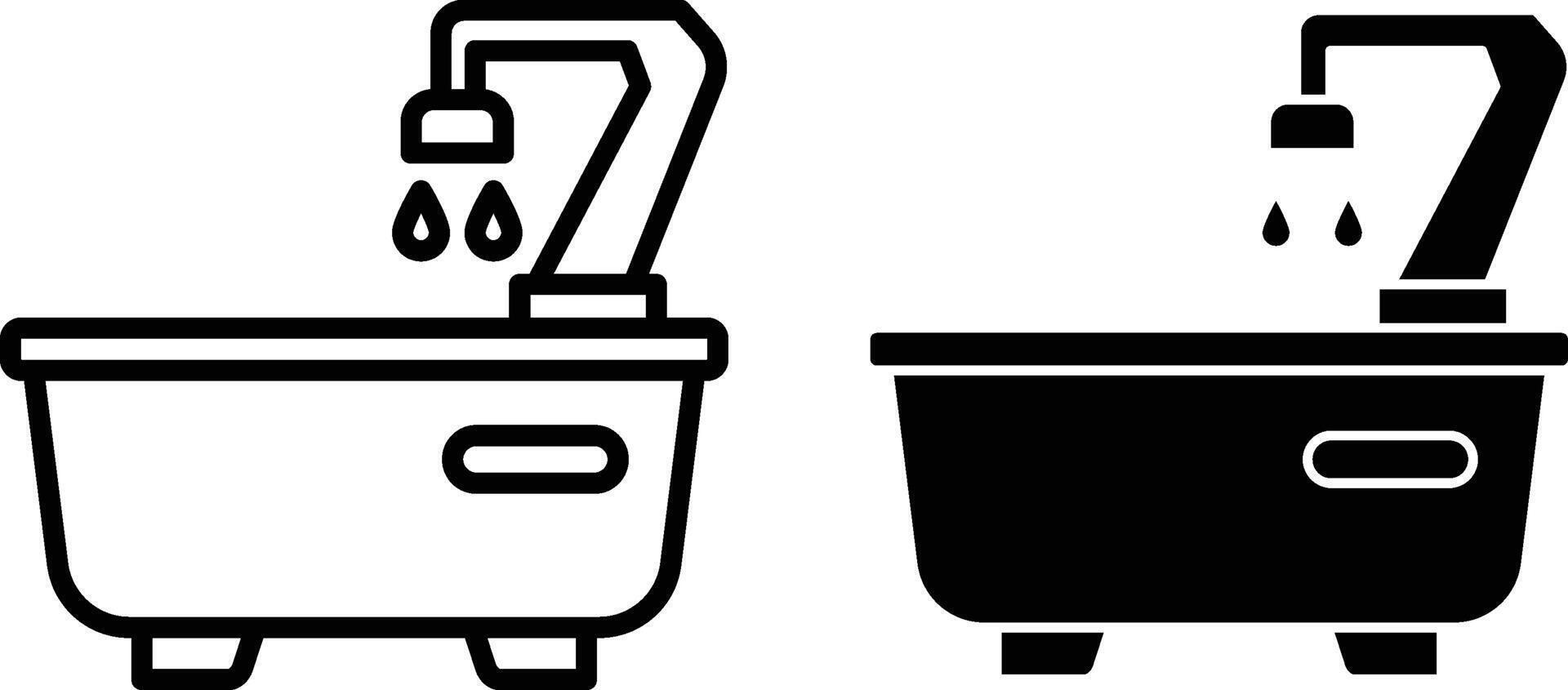 Bath bucket icon or logo design isolated sign symbol illustration. A collection of high quality black line style icons vector