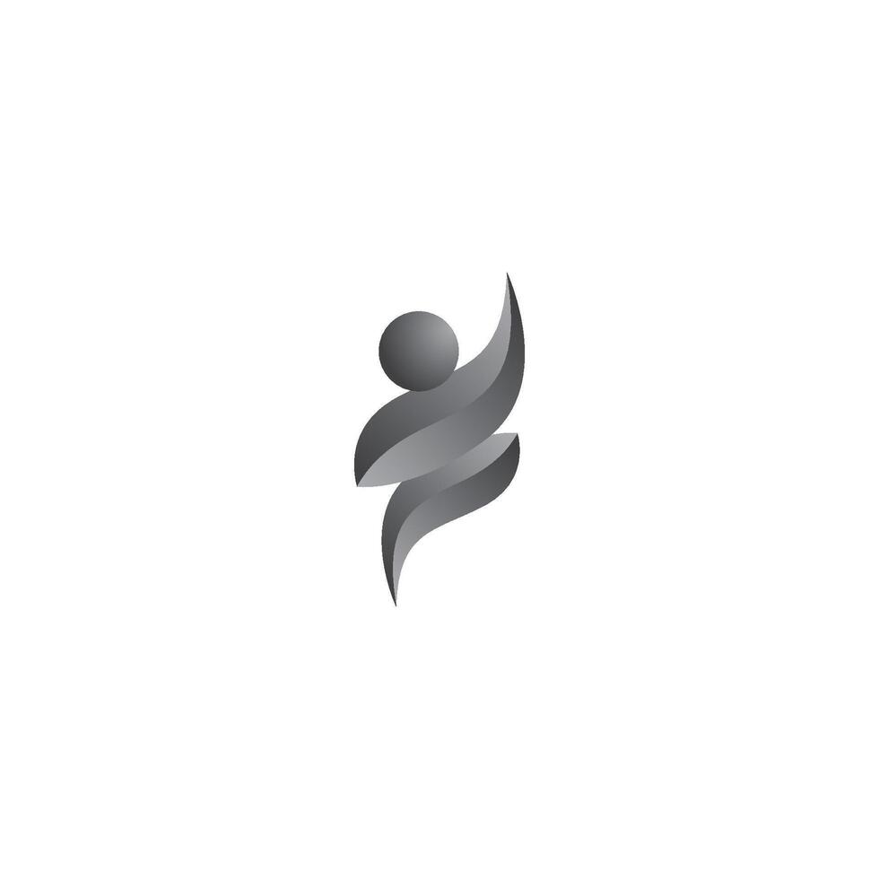 Creative leaf people design on white background vector