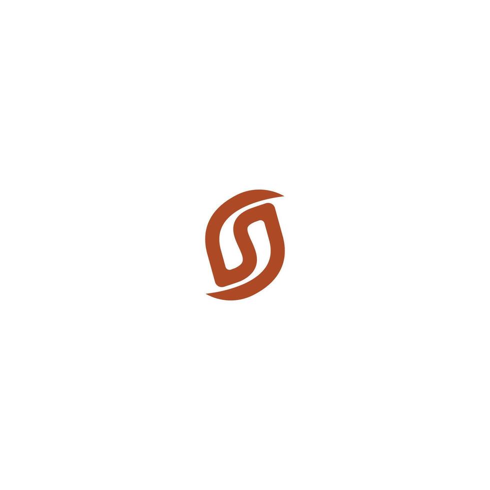 Creative logo design . A combination of coffee beans and the letter S, suitable for a cafe logo. logo template on white background vector