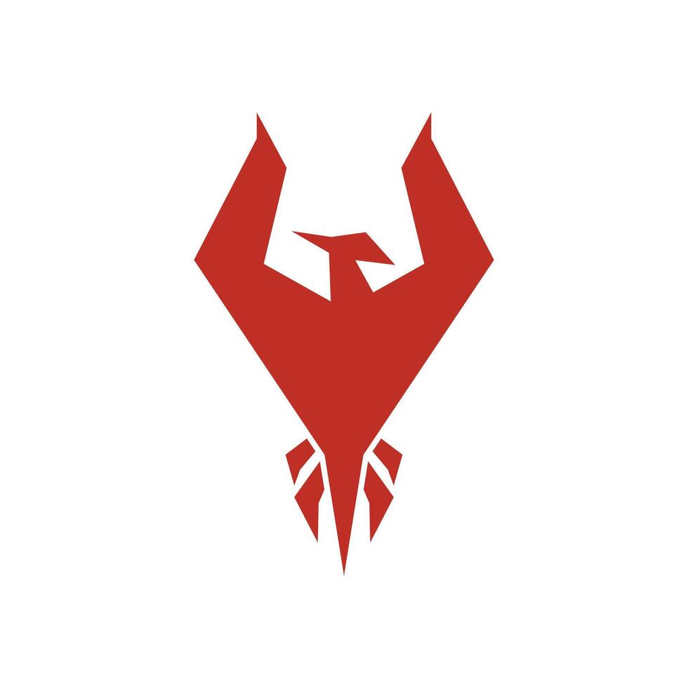 Abstract phoenix logo design template. vector