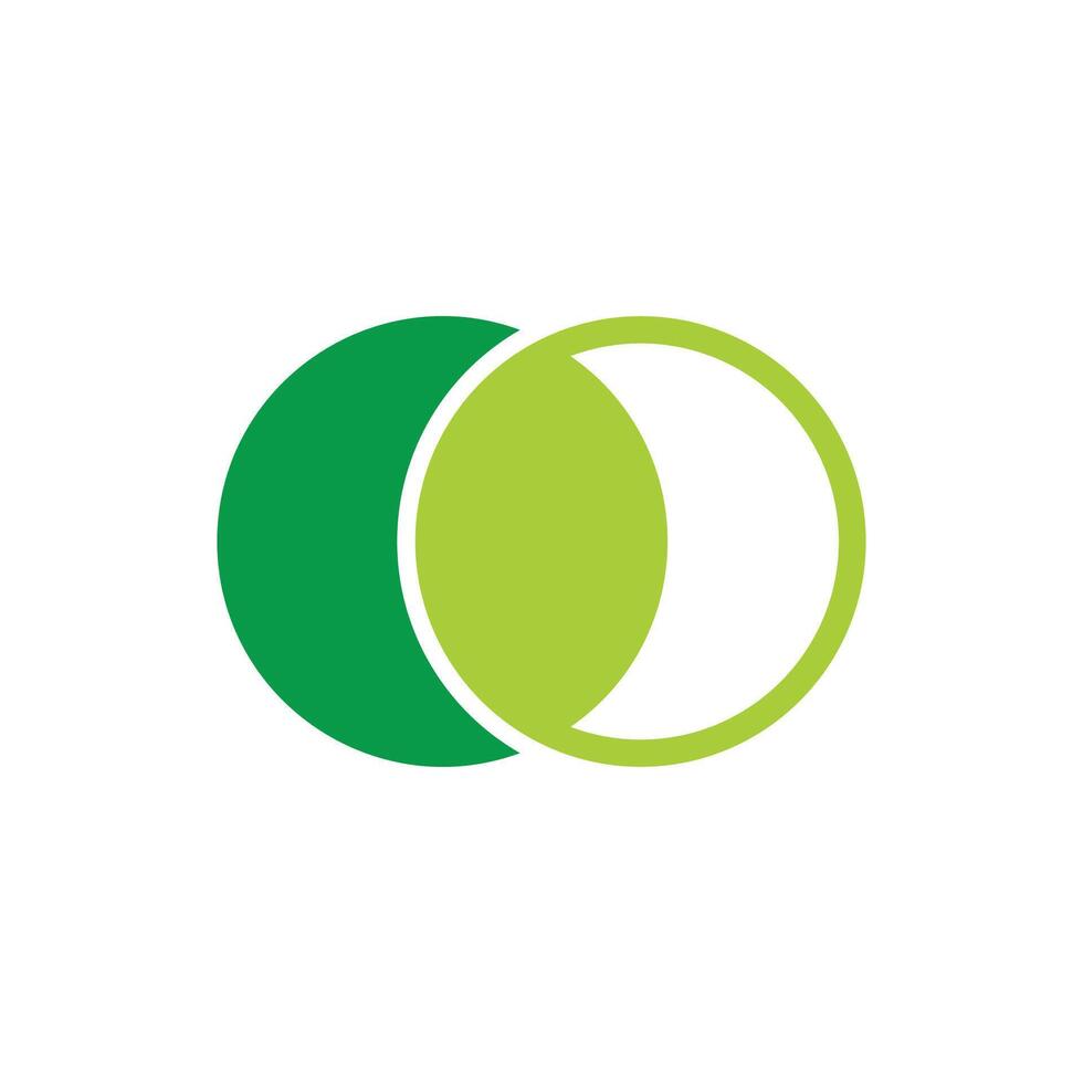 linked circles business chart sales finance logo vector