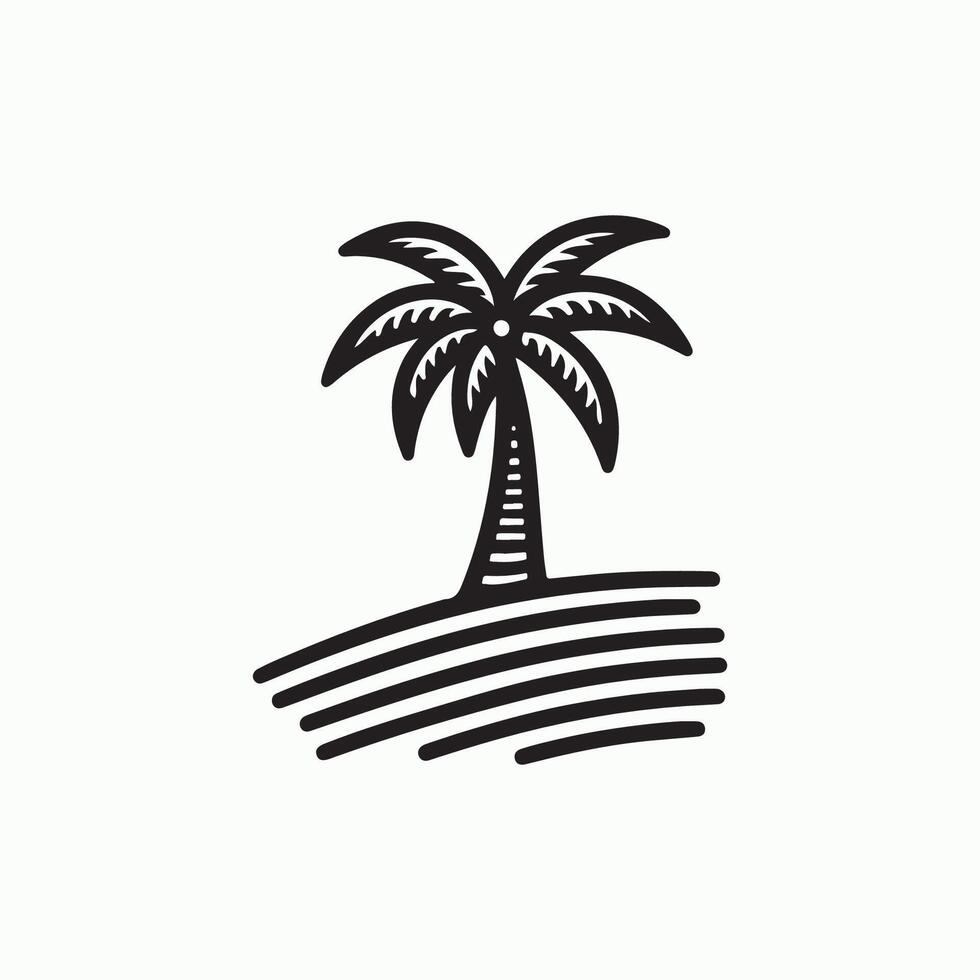 Elegant Palm Tree Artwork vector