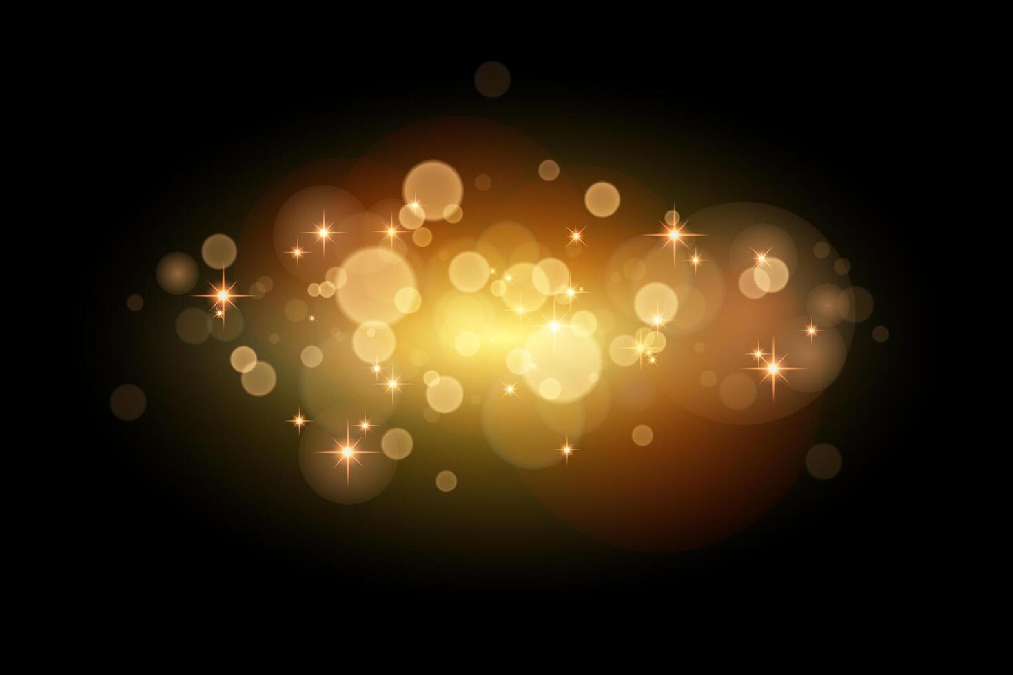 Golden luxury bokeh effect background. Holiday light effect. Bokeh soft light abstract background design element. Background decoration. illustration vector
