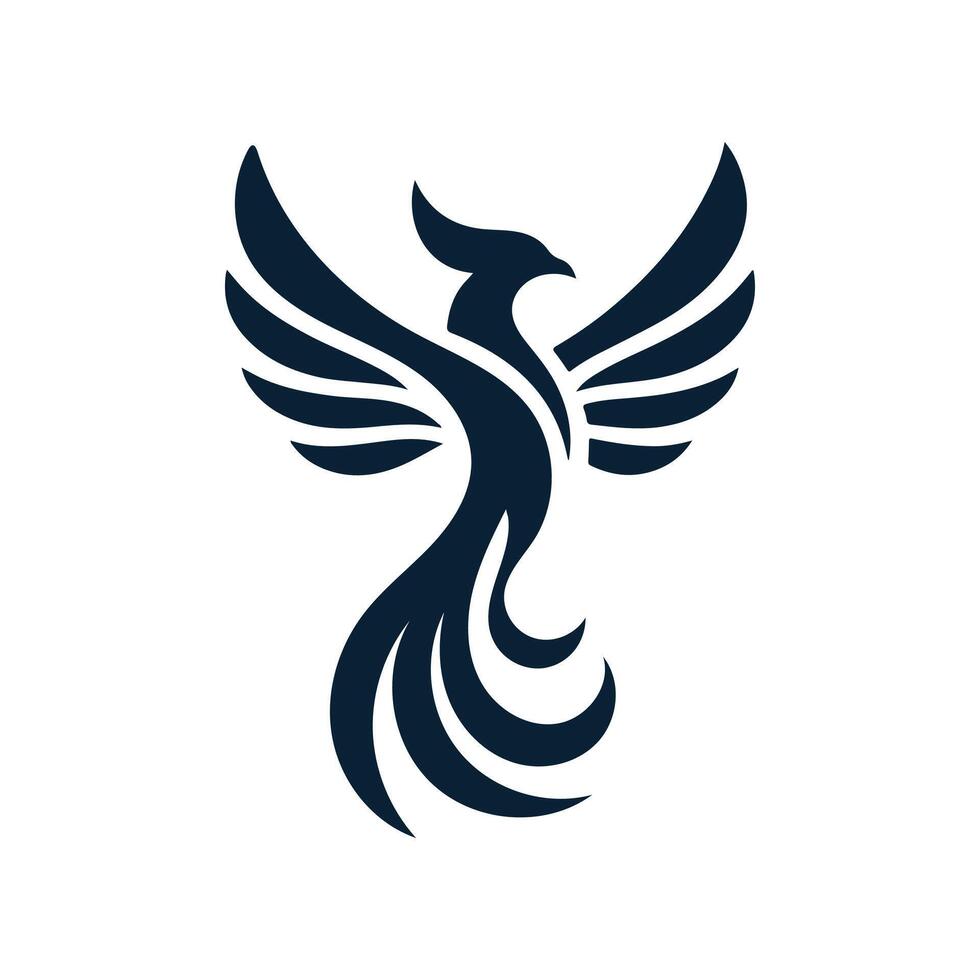 Phoenix bird logo design vector