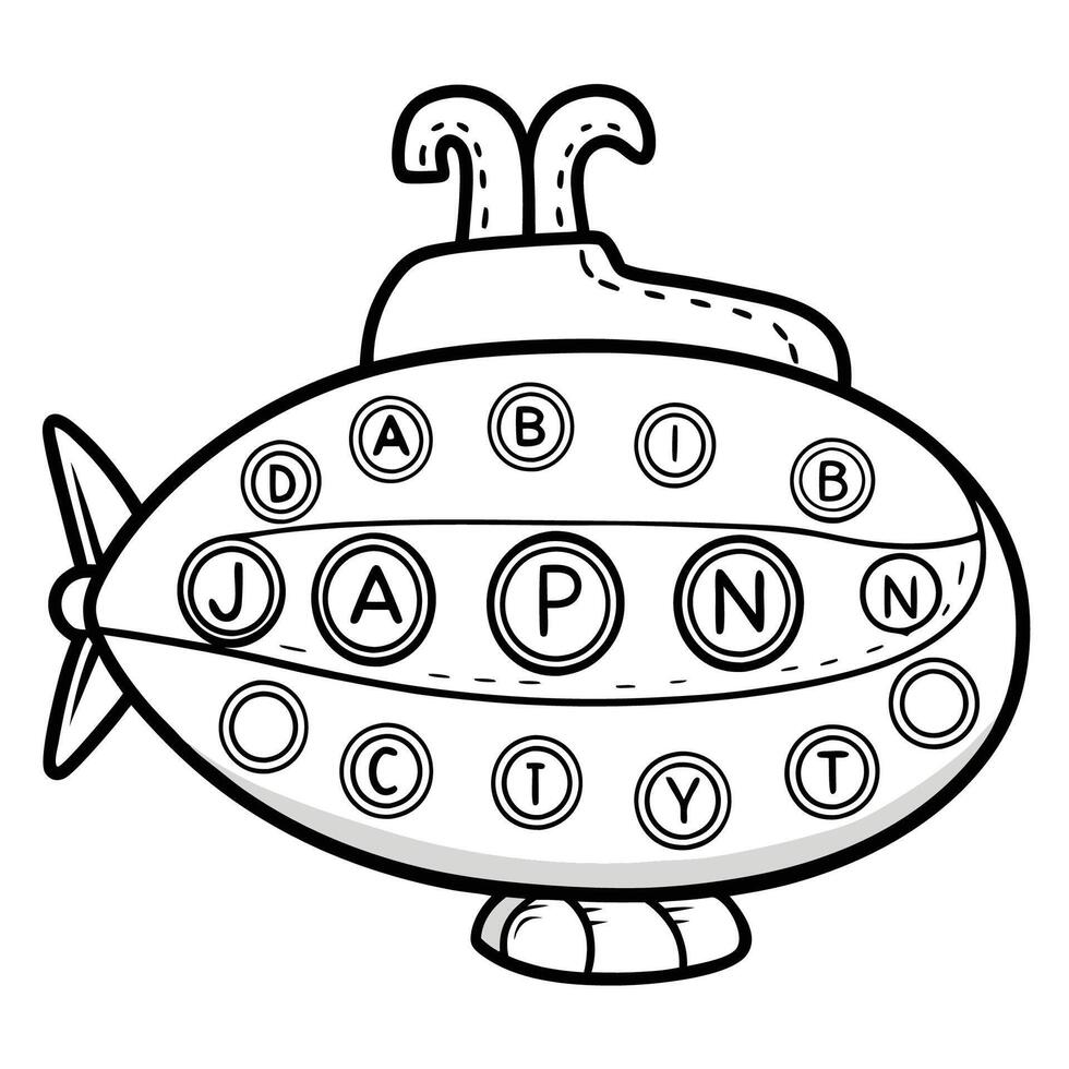 Learn the ABCs with an Underwater Adventure Coloring Page for Young Explorers vector