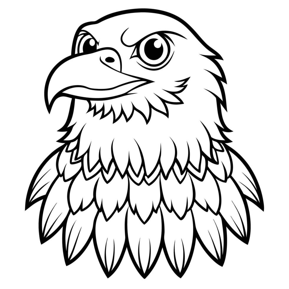 Intricate Eagle Coloring Page for Kids to Unleash Their Creativity vector