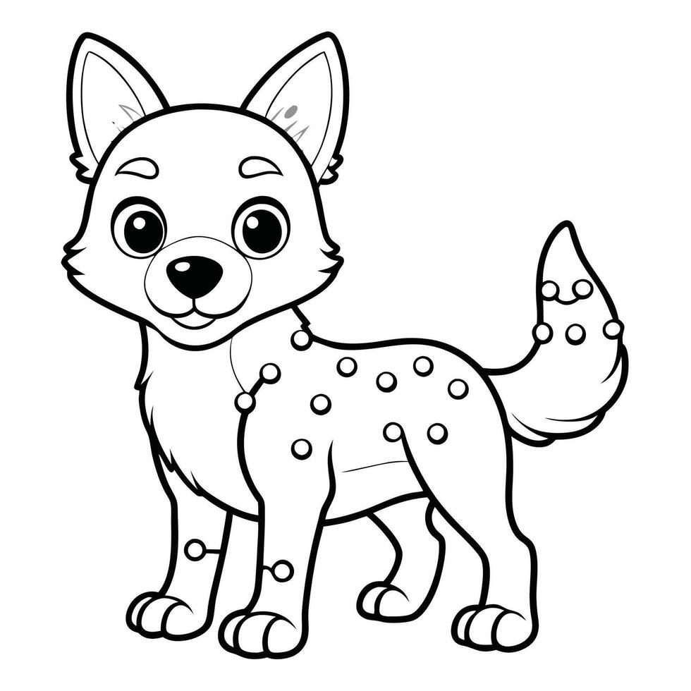 Cute Dingo Connect the Dots Coloring Activity for Children vector
