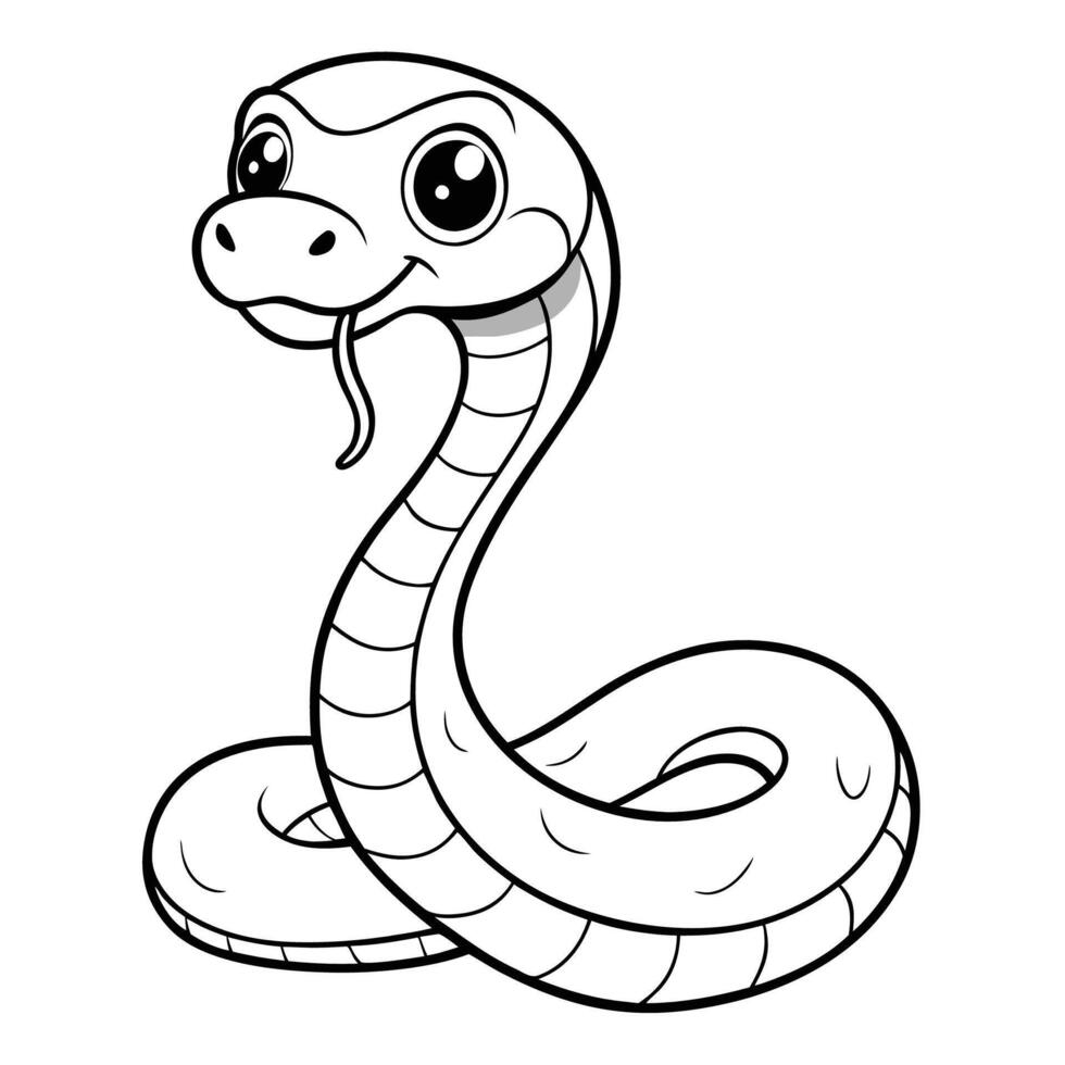 Intricate Coloring Page of an Isolated Corn Snake for Children s Creative Expression vector