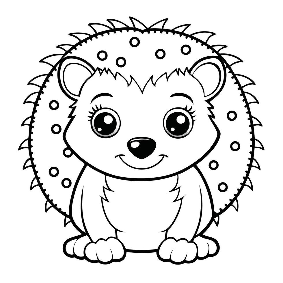 Connect the Dots Hedgehog Coloring Page A Fun Activity for Kids vector