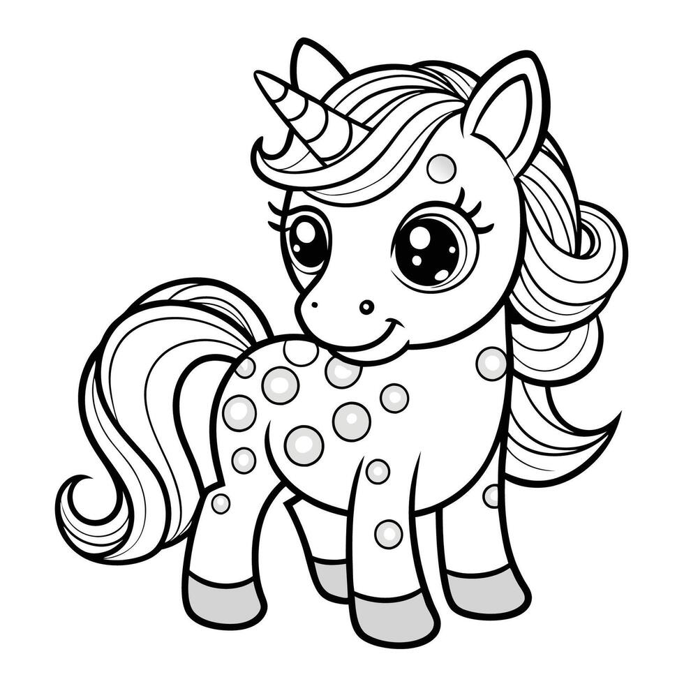 Connect the Dots Magical Unicorn Coloring Adventure for Kids vector