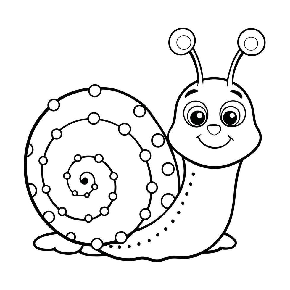 Dot to Dot Snail A Fun Coloring Adventure for Kids vector