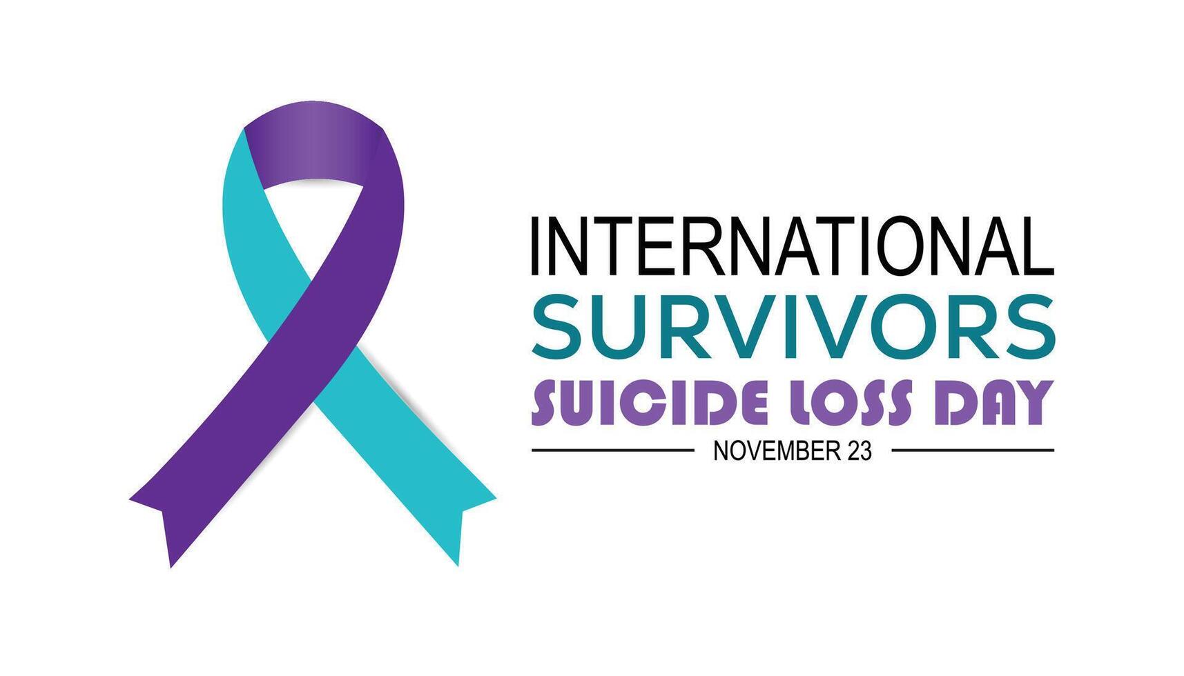 International Survivors of Suicide loss day is observed every year on November. Medical Healthcare Awareness concept. background, placard, banner template illustration design. vector