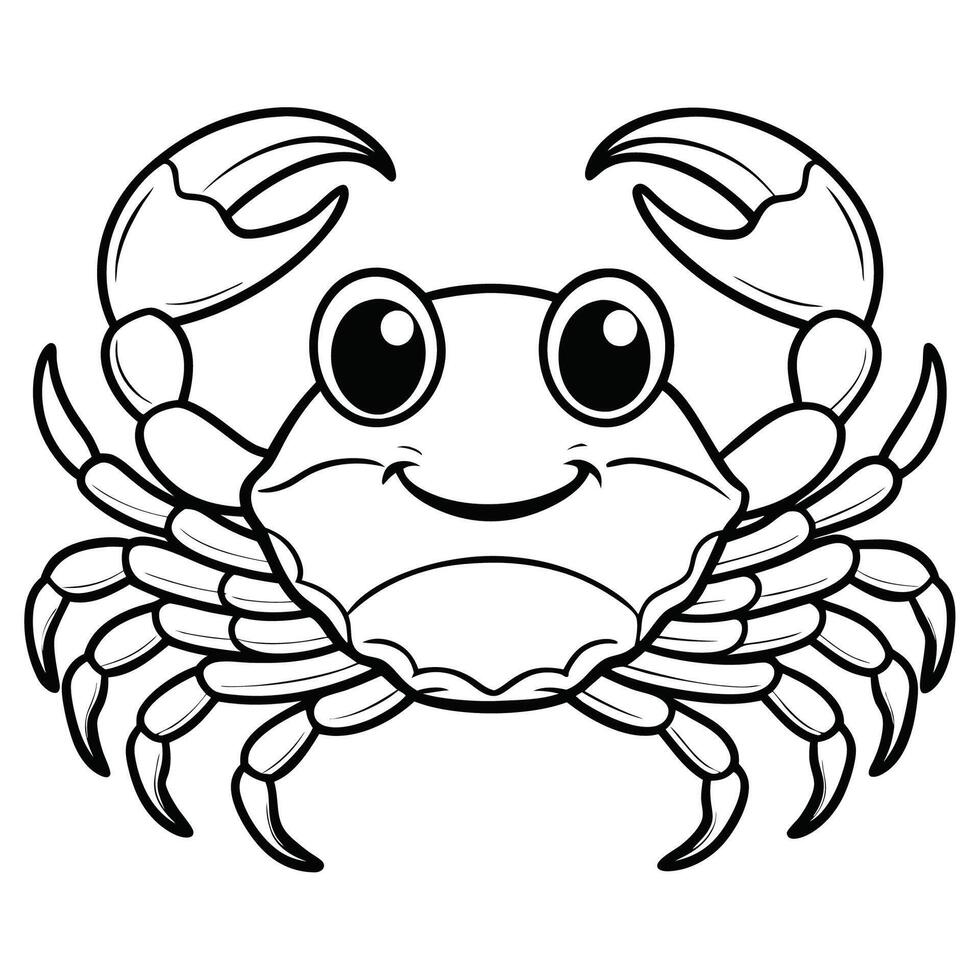 Coloring Page Adventure with a Vibrant Red Jamaican Crab vector
