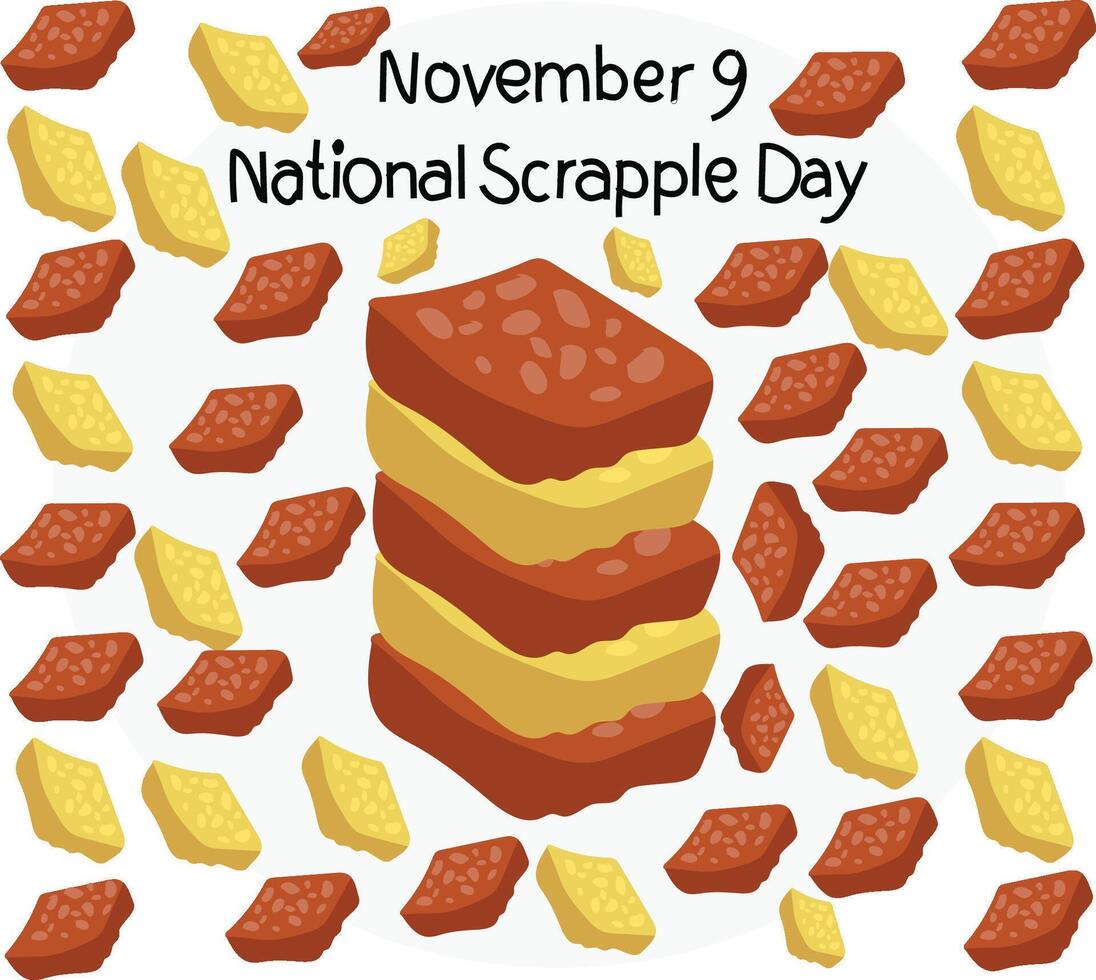 national scrapple day vectors