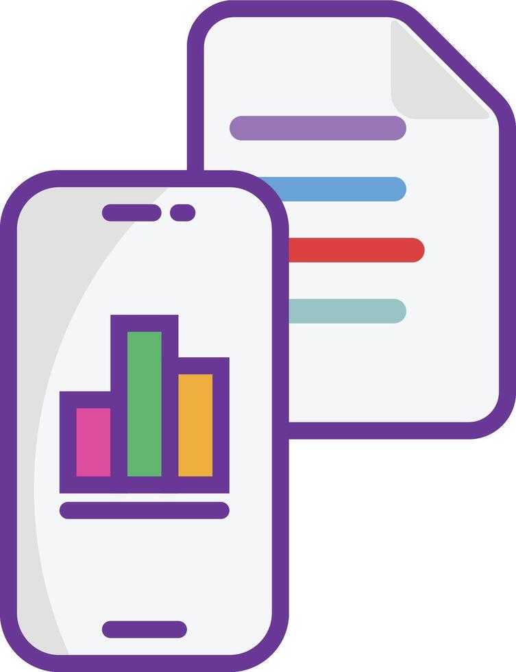 Mobile data icon in full color style vector