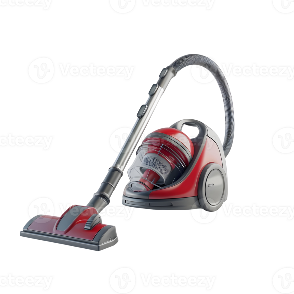 Red Vacuum Cleaner Isolated on Transparent Background png