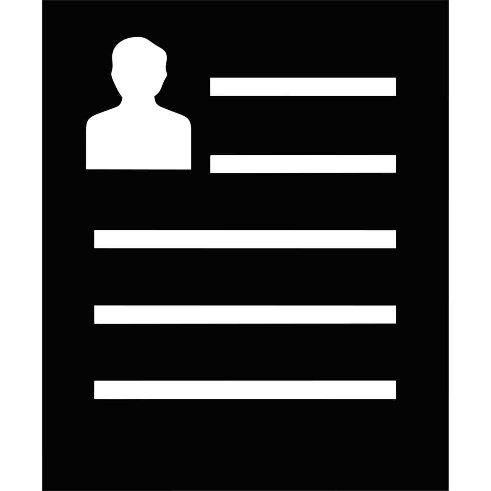 Personal Profile Document Icon stock illustration png