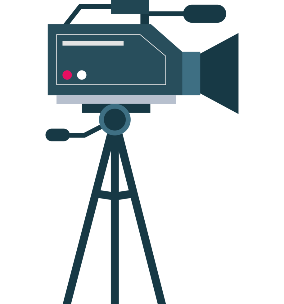 camera on tripod isolated png