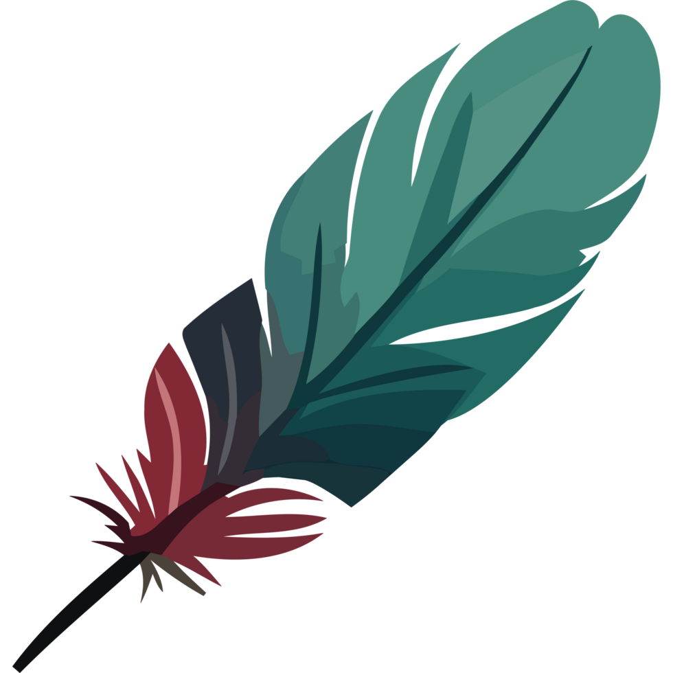 decorative feather icon isolated png