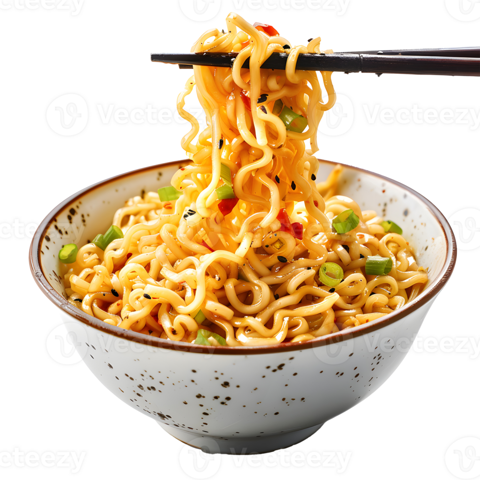 Japanese noodles isolated on transparent background png
