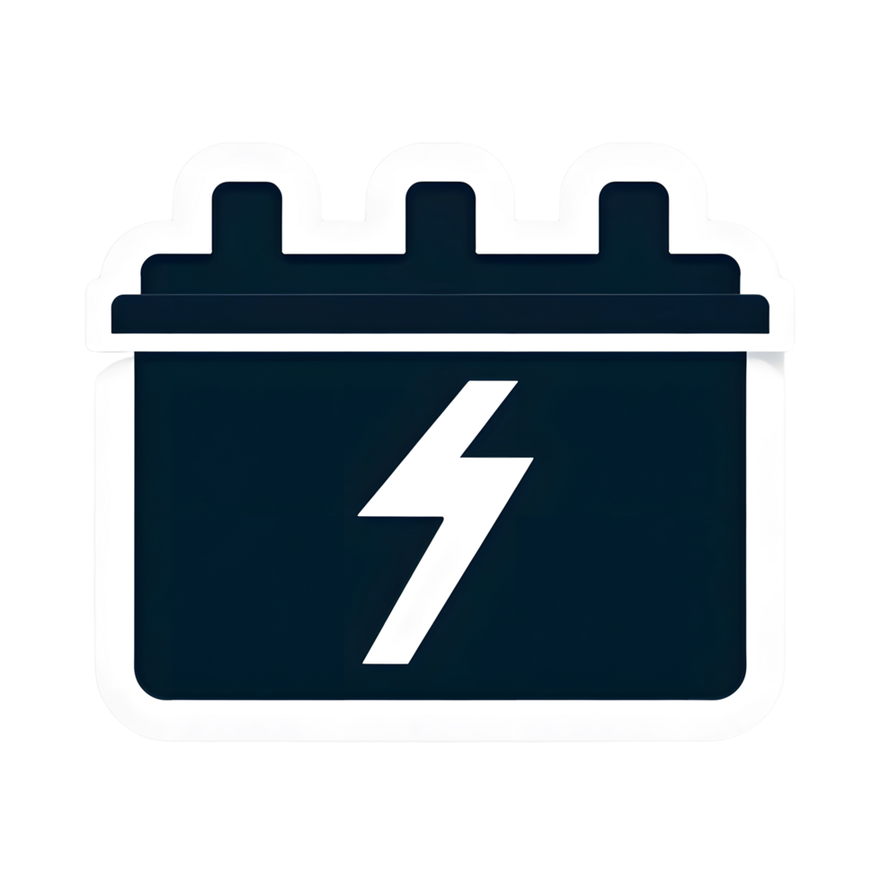A battery icon with a lightning bolt png