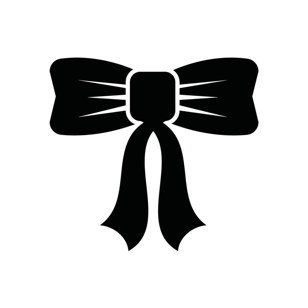 Bow icon art bow silhouette vector