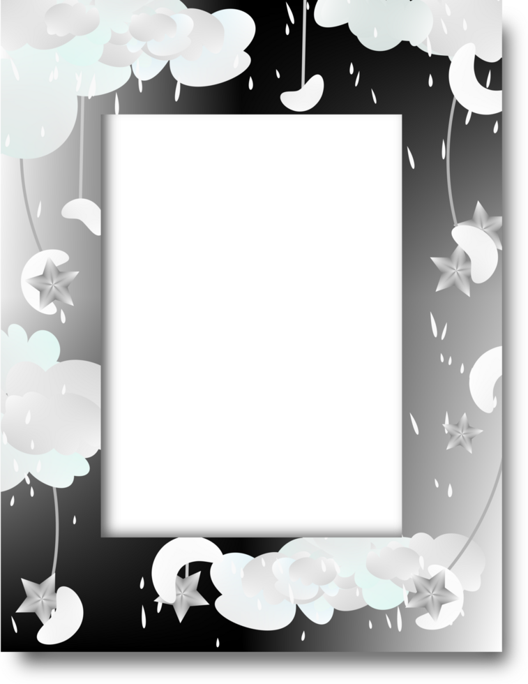 frame with cute illustration clipart png