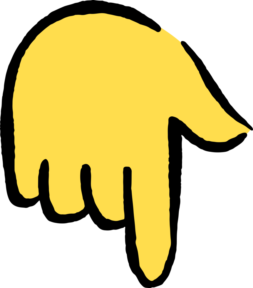 index pointing down clipart emoji icon png