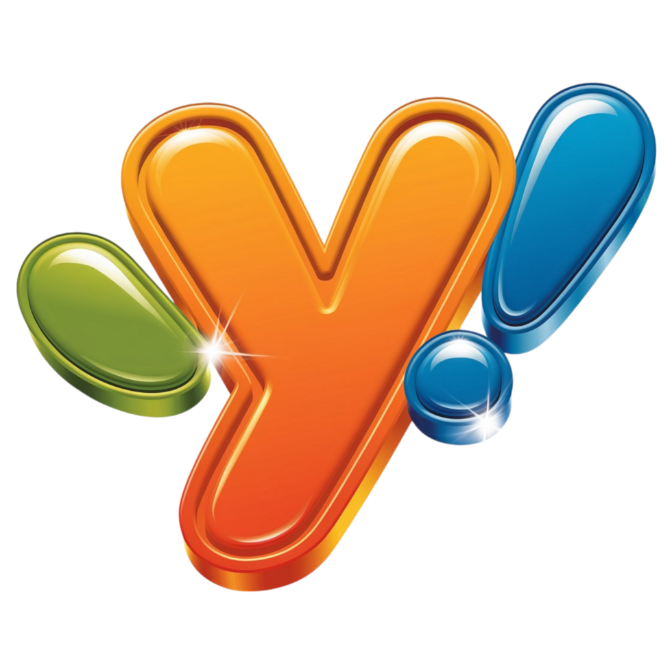Y Typography with Exclamation Mark in Vibrant png