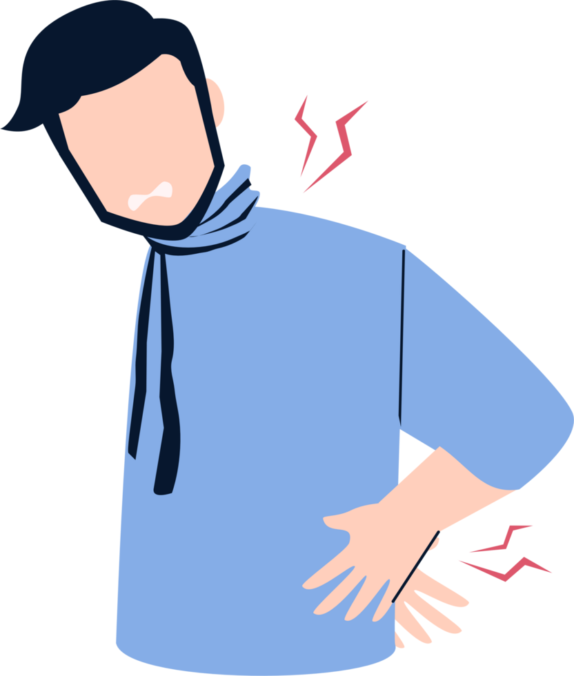 Man having backache monkeypox symptoms png