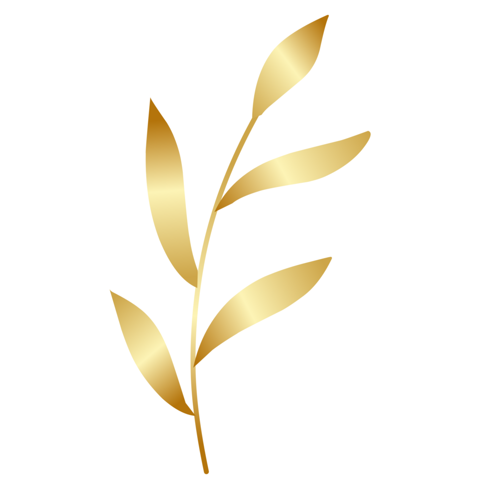 Golden leaf illustration png