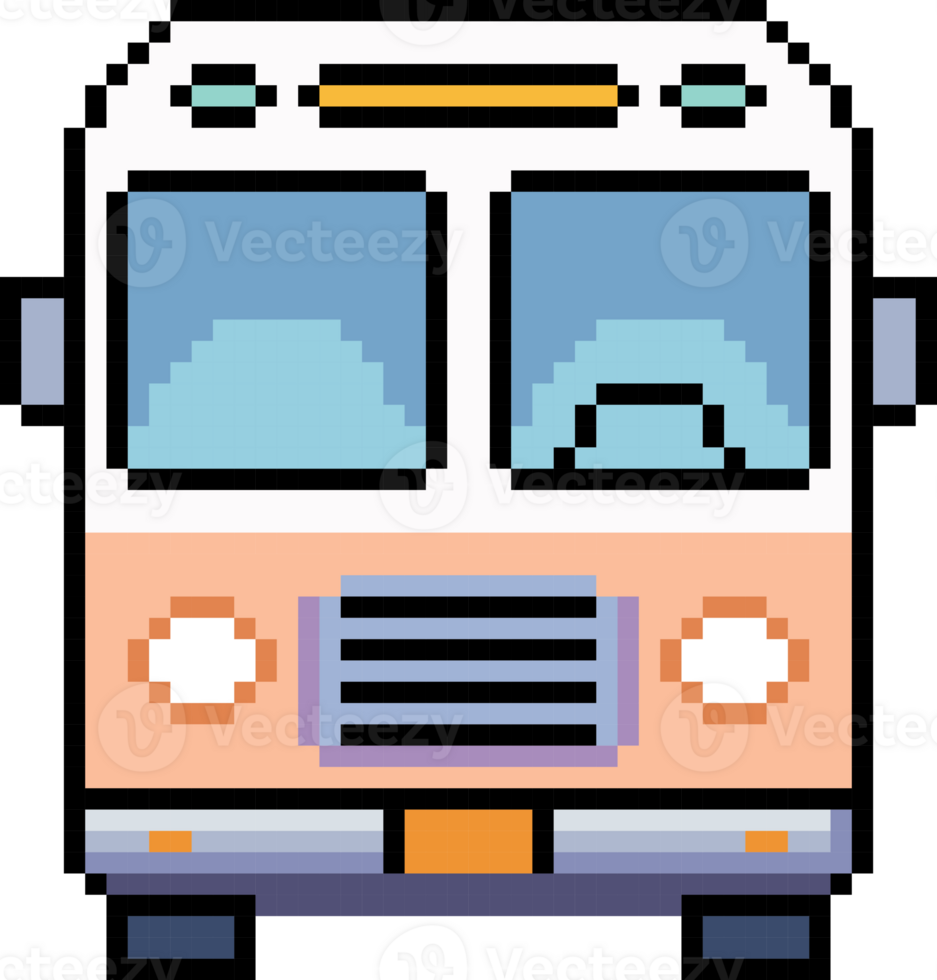 Pixelated Bus School png