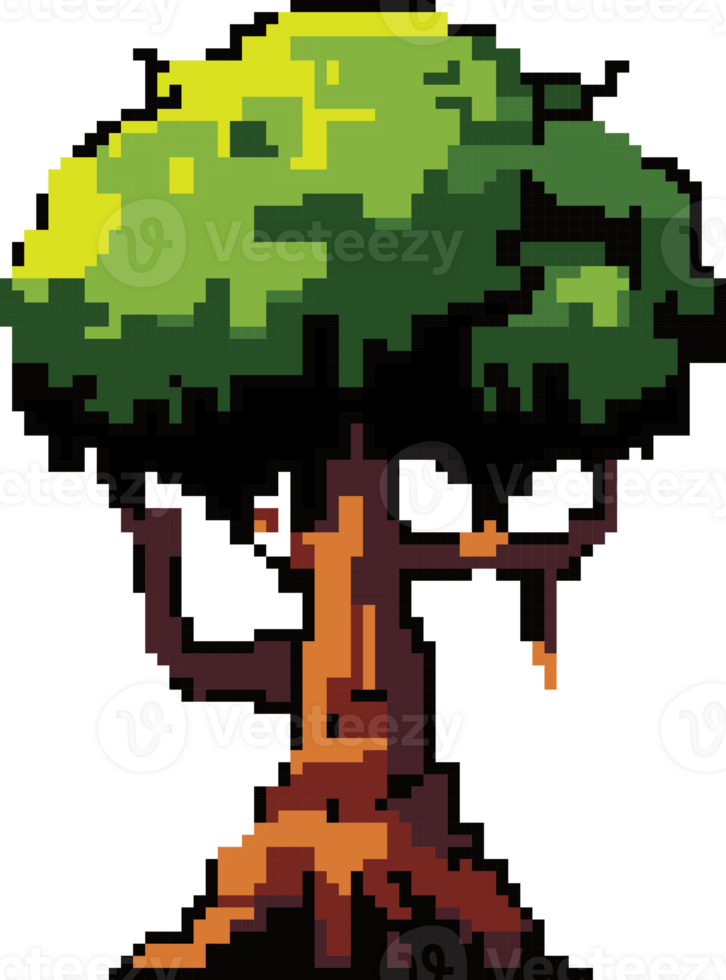 Pixelated Arcade Tree png