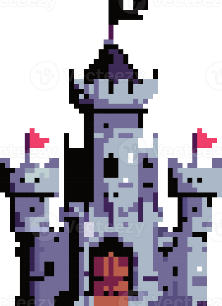 pixel castle fantasy png