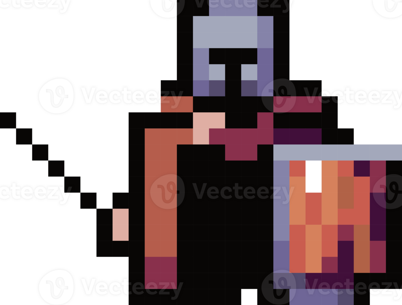 Game Warrior Pixelated png