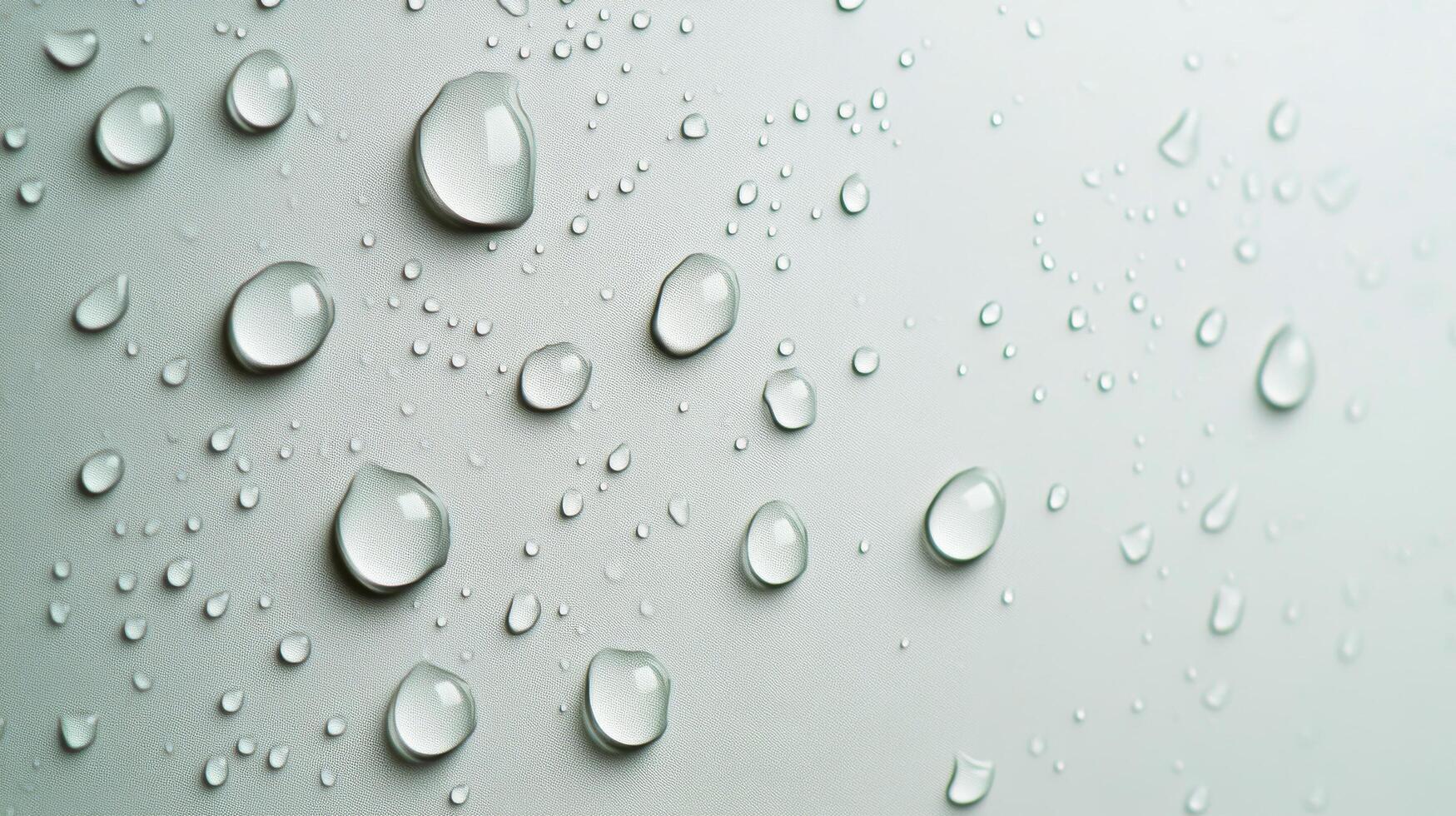 Water droplets on a smooth surface create a tranquil pattern in natural light photo