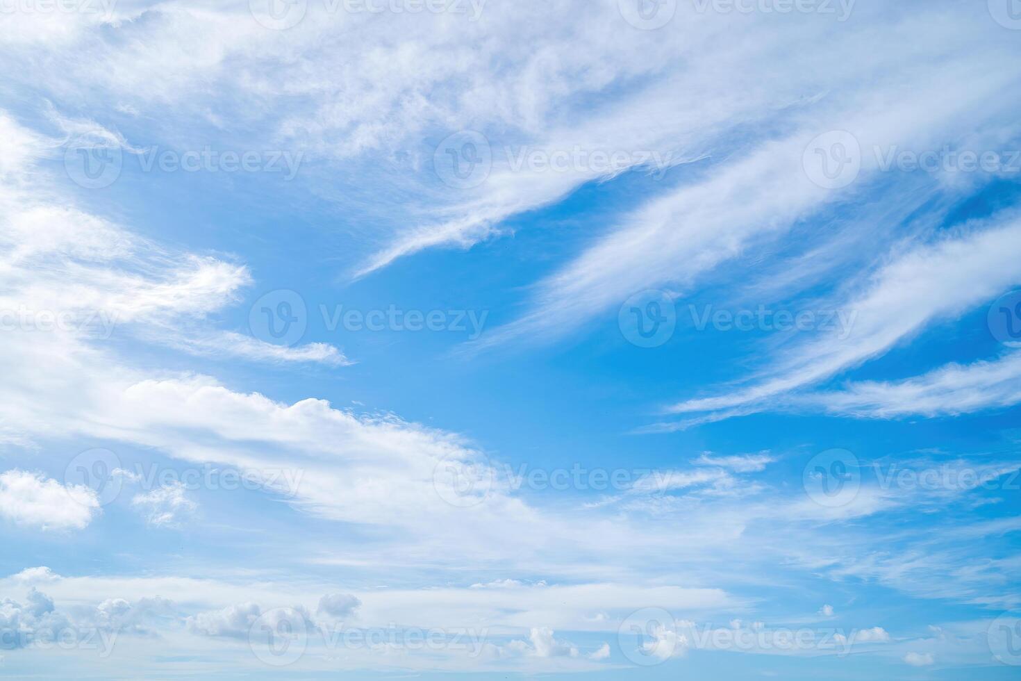 Beautiful view of blue sky with clouds at sunrise. Partly cloudy.Background cloud summer. Cloud summer. Sky cloud clear with sunset. Natural sky cinematic beautiful yellow and white texture background photo