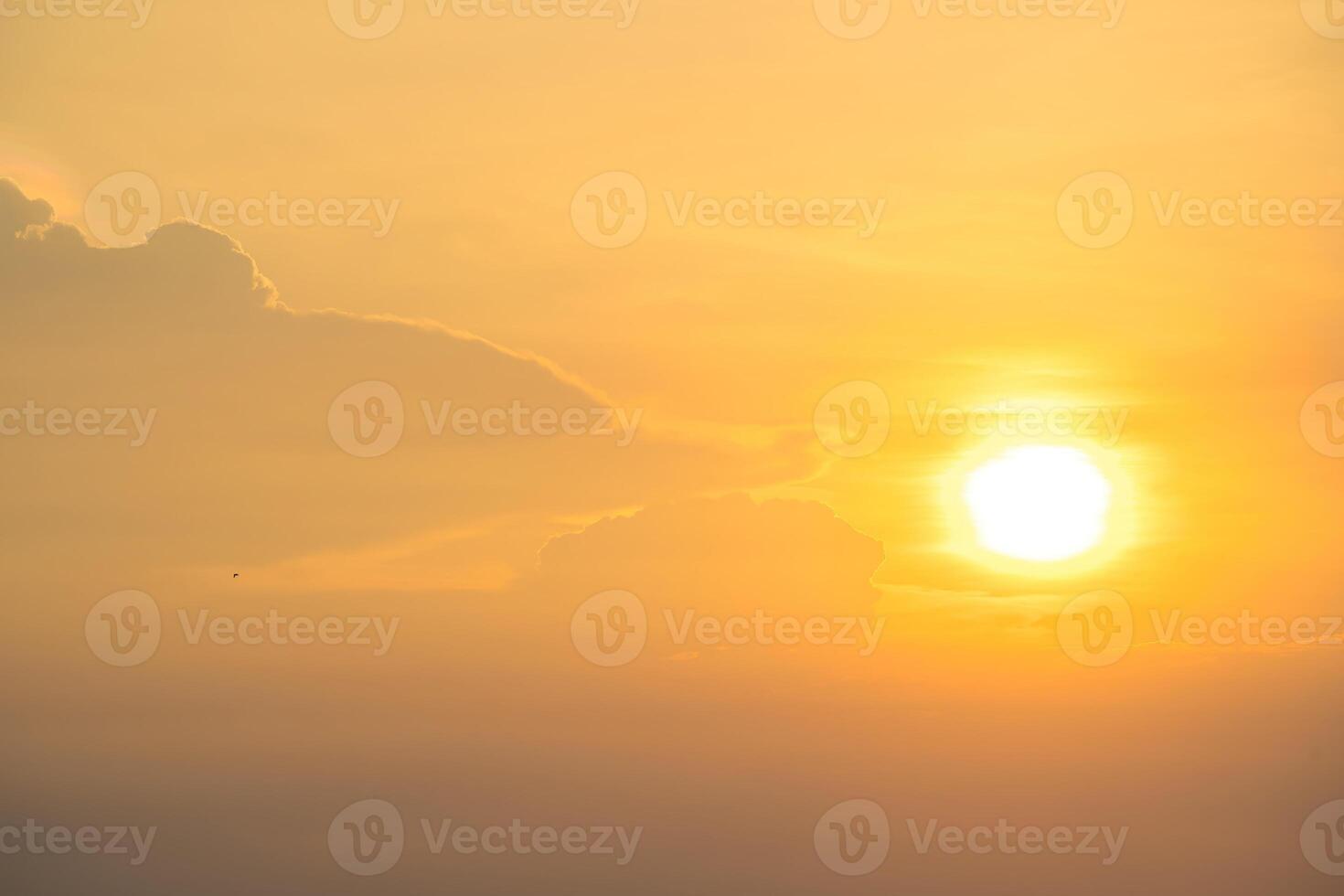 Calm sea with sunset sky and sun through the clouds over. Calm sea with sunset sky and sun through the clouds over. Meditation ocean and sky background. Tranquil seascape. Horizon over the water. photo