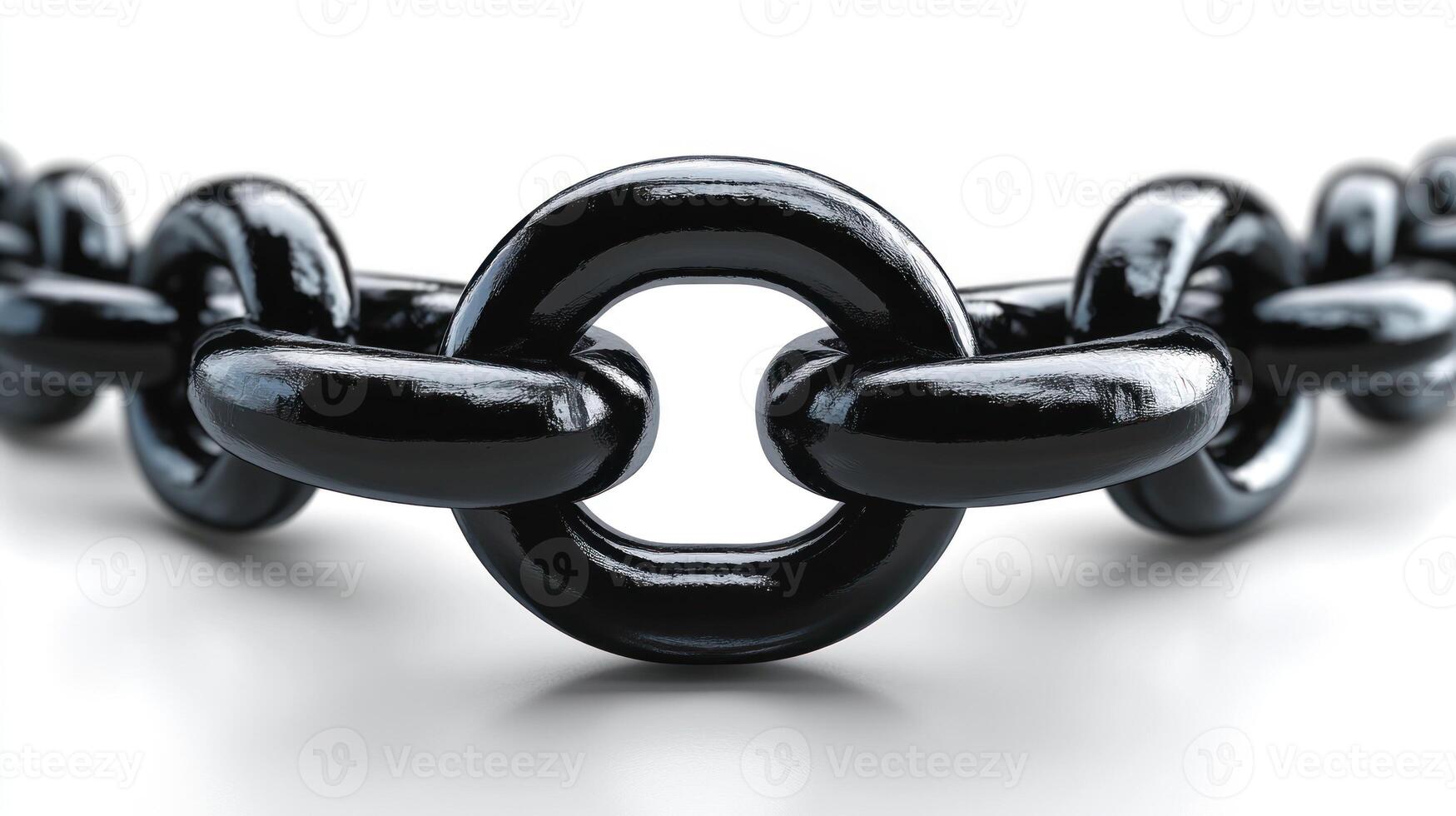 This artwork features a bold black chain with polished links, symbolizing unity photo