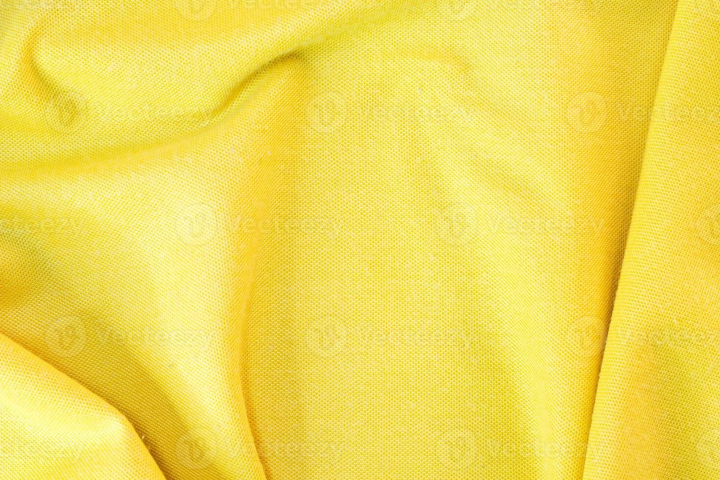 Abstract fabric background, Yellow fabric cloth background, texture of crumpled Yellow fabric background photo