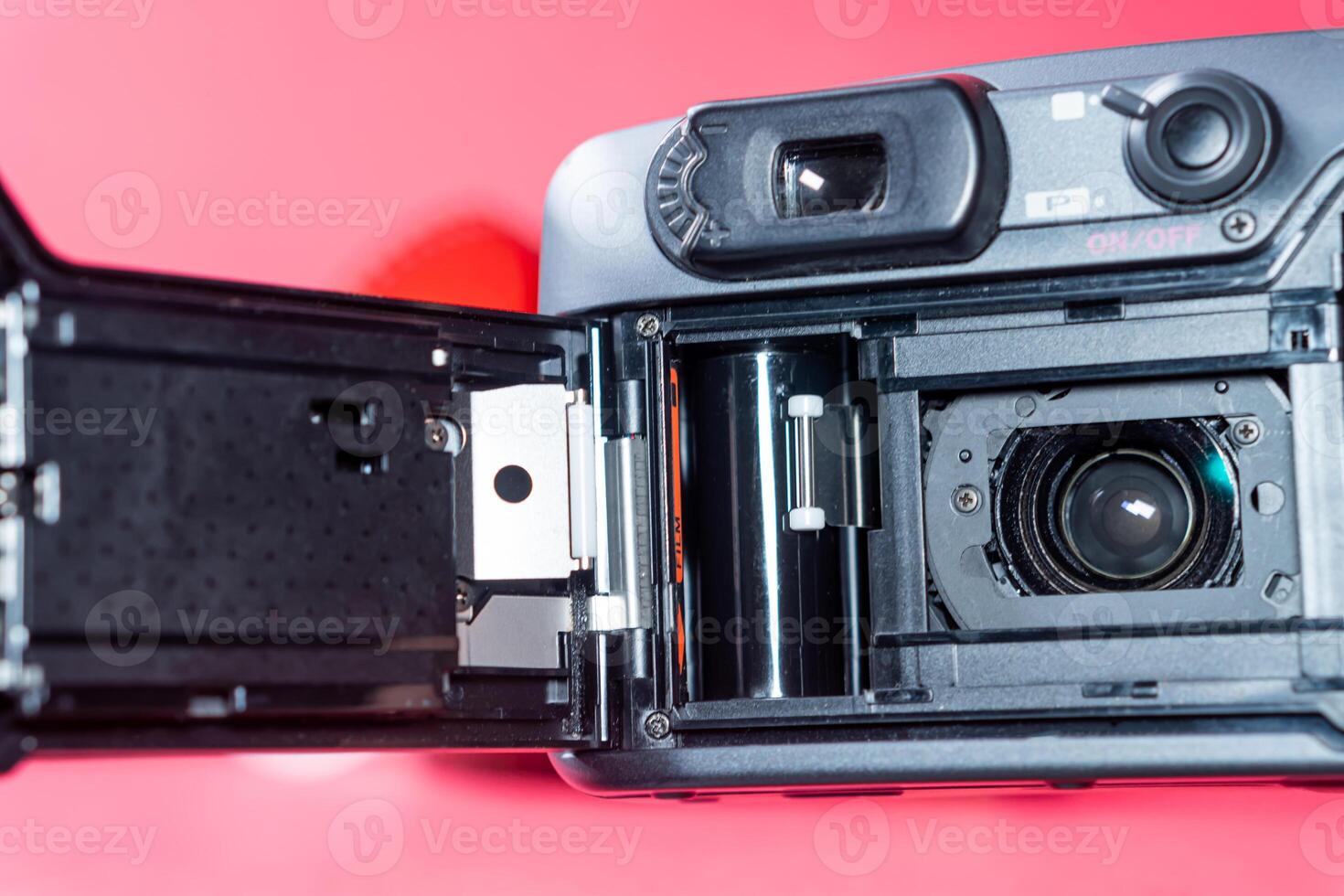 Open Camera Showing Internal Components photo